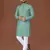 Sea green lucknowi silk straight kurta