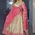 Beige & Pink Ombre Embroidered Lehenga Choli Set for Bridal and Festive Occasions