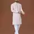 White lucknowi silk straight kurta