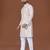 White lucknowi silk straight kurta