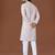 White lucknowi silk straight kurta