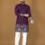Purple embroidery silk straight kurta