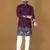 Purple embroidery silk straight kurta
