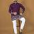 Purple embroidery silk straight kurta