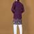 Purple embroidery silk straight kurta