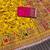 Yellow Color Zari Weaving Embroidery Lace Pashmina Silk Blend  Saree 