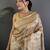 cream soft silk blend intricate floral & paisley motifs zari weaving banarasi saree