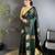 bottle green soft silk blend mofits zari weaving banarasi saree with unique border