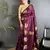 magenta soft silk blend mofits zari weaving banarasi saree with unique border