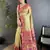 golden beige tissue zari weaving minakari work paithani saree with mor border
