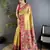 golden yellow tissue zari weaving minakari work paithani saree with mor border