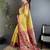 golden yellow tissue zari weaving minakari work paithani saree with mor border