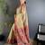 beige tissue zari weaving minakari work paithani saree with mor border