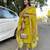 Lemon embroidered chanderi trendy salwar kameez