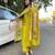 Lemon embroidered chanderi trendy salwar kameez