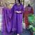 Embroidered chanderi readymade salwar kameez in purple