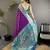 purple soft silk blend intricate motifs zari weaving banarasi saree with contrast weaving border