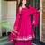 Hot pink georgette palazzo set for women – gotta patti work