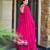 Hot pink georgette palazzo set for women – gotta patti work