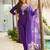 Embroidered rayon readymade salwar kameez in violet