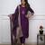 Purple embroidered chanderi trendy salwar kameez