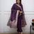 Purple embroidered chanderi trendy salwar kameez