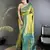 pista green soft silk blend intricate motifs zari weaving banarasi saree with contrast weaving border