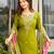 Viscose mehendi green embroidered designer salwar kameez