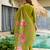 Viscose mehendi green embroidered designer salwar kameez