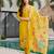 Embroidered mustard viscose party readymade salwar kameez