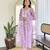 Lavender rayon readymade salwar suit with embroidered work for festival