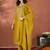 Embroidered mustard vichitra silk readymade salwar kameez