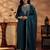 Embroidered dark teal  vichitra silk readymade salwar kameez