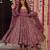 Onion pink reyon printed anarkali kurti plazzo dupatta set