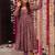 Onion pink reyon printed anarkali kurti plazzo dupatta set