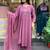 Embroidered onion pink cotton trendy designer salwar kameez