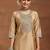 Beige embroidered ckanderi straight suit with dupatta