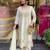 Art silk readymade salwar suit with embroidered work for ceremonial in off white