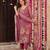 Salwar kameez printed chanderi silk in onion pink