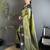 olive green soft silk blend intricate rose gold zari weaving dharmavaram saree