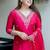 Embroidered rani pink viscose chanderi festival trendy salwar kameez