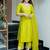 Embroidered lime viscose chanderi festival trendy salwar kameez