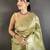 lime green tissue minakari plain zari weaving paithani saree