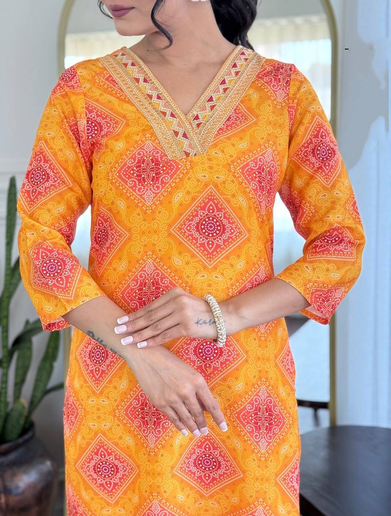 Rayon printed multi colour salwar suit