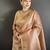 peach tissue minakari plain zari weaving paithani saree