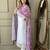 Embroidered white festival chanderi cotton readymade salwar kameez