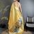 golden yellow tissue minakari plain zari weaving paithani saree