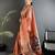 rust orange tissue minakari plain zari weaving paithani saree