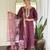 Embroidered wine rayon salwar suit for party