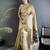 cream tissue minakari plain zari weaving paithani saree
